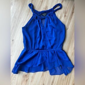 Bebe blouse - classy blue top